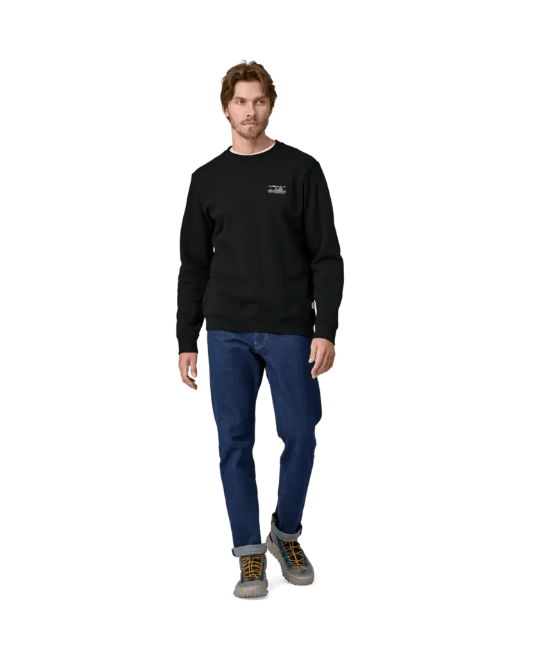 73 Skyline Uprisal Crew Sweatshirt in Ink Black | Patagonia Bend