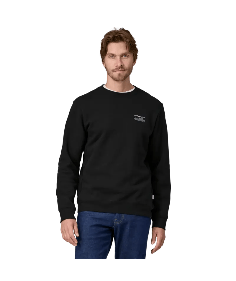 73 Skyline Uprisal Crew Sweatshirt in Ink Black | Patagonia Bend