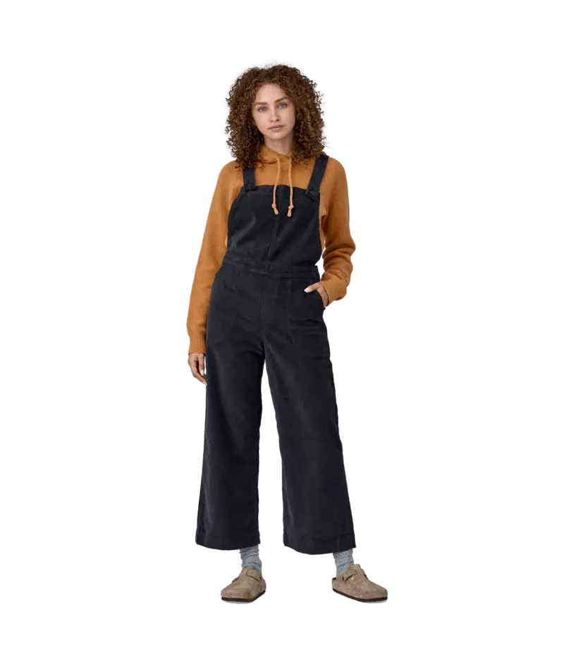 Women's Stand Up Cropped Corduroy Overalls