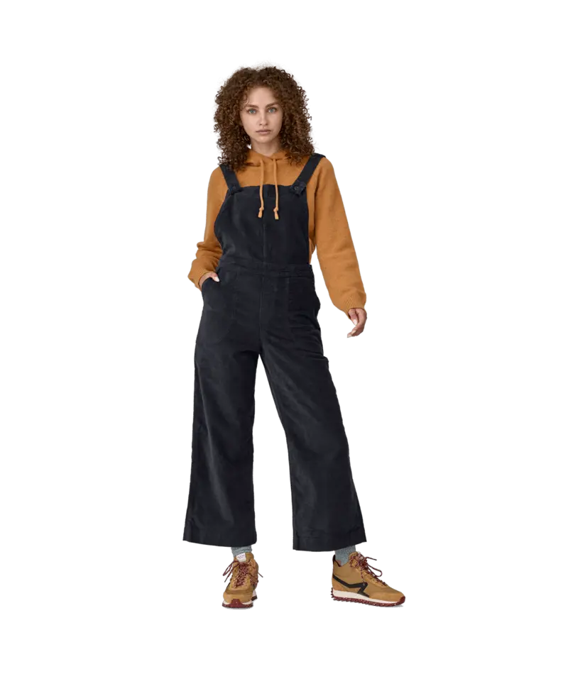 Women's Stand Up Cropped Corduroy Overalls