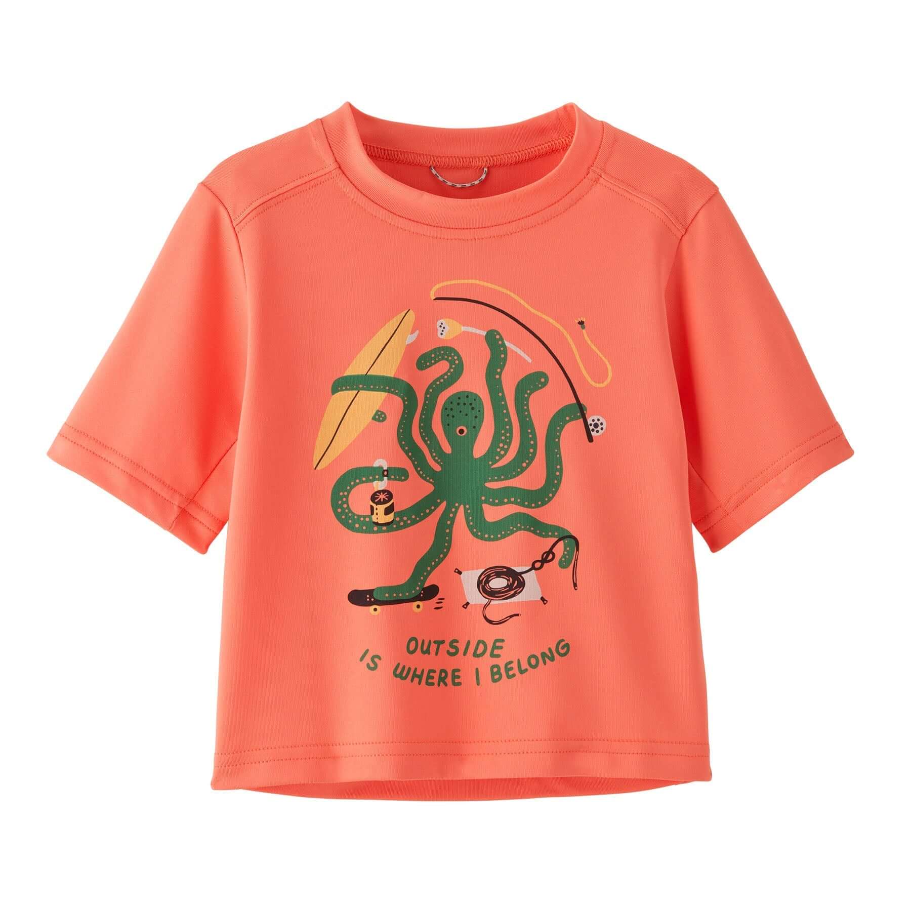 Baby Capilene® Silkweight T - Shirt in Adventure Arms: Coho Coral | Patagonia Bend