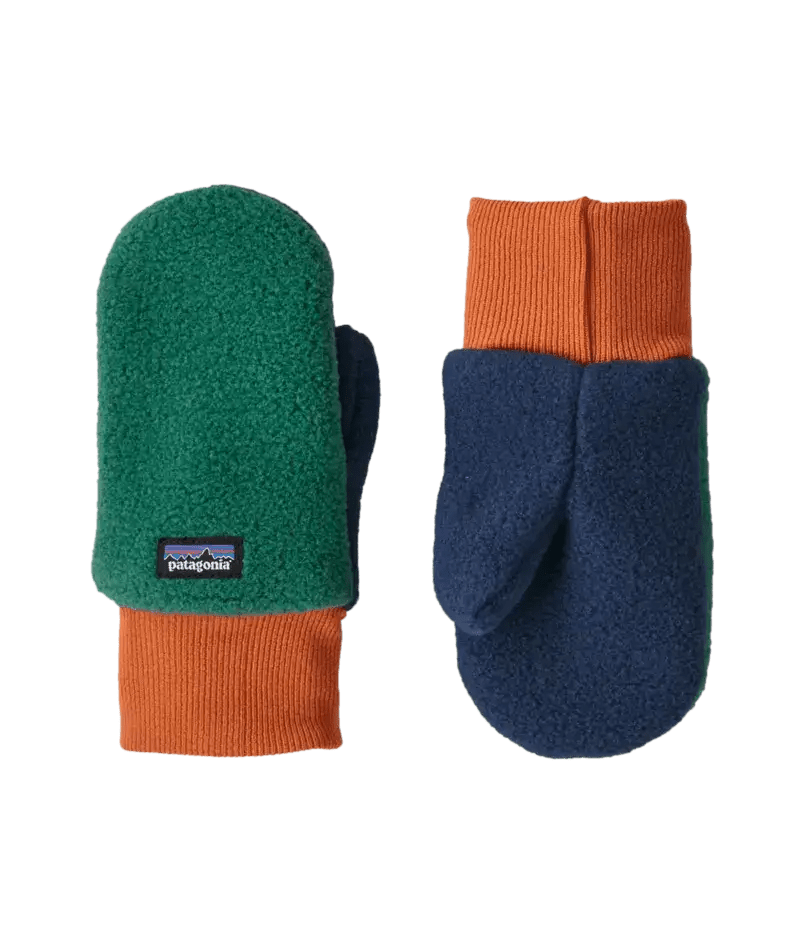 Baby Pita Pocket Mittens in Conifer Green | Patagonia Bend