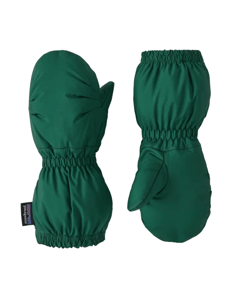 Baby Puff Mitts in Conifer Green | Patagonia Bend