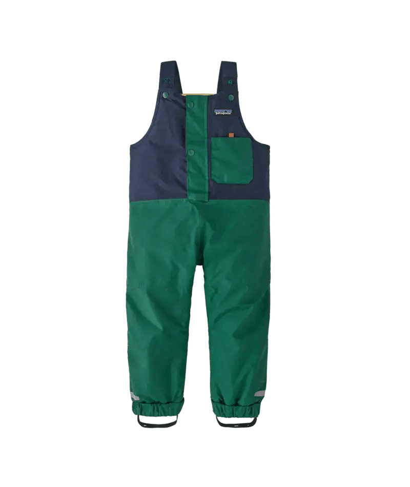 Baby Snow Pile Bibs in New Navy w/Conifer Green | Patagonia Bend