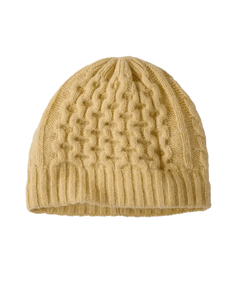 Coastal Cable Beanie in Beeswax Tan | Patagonia Bend