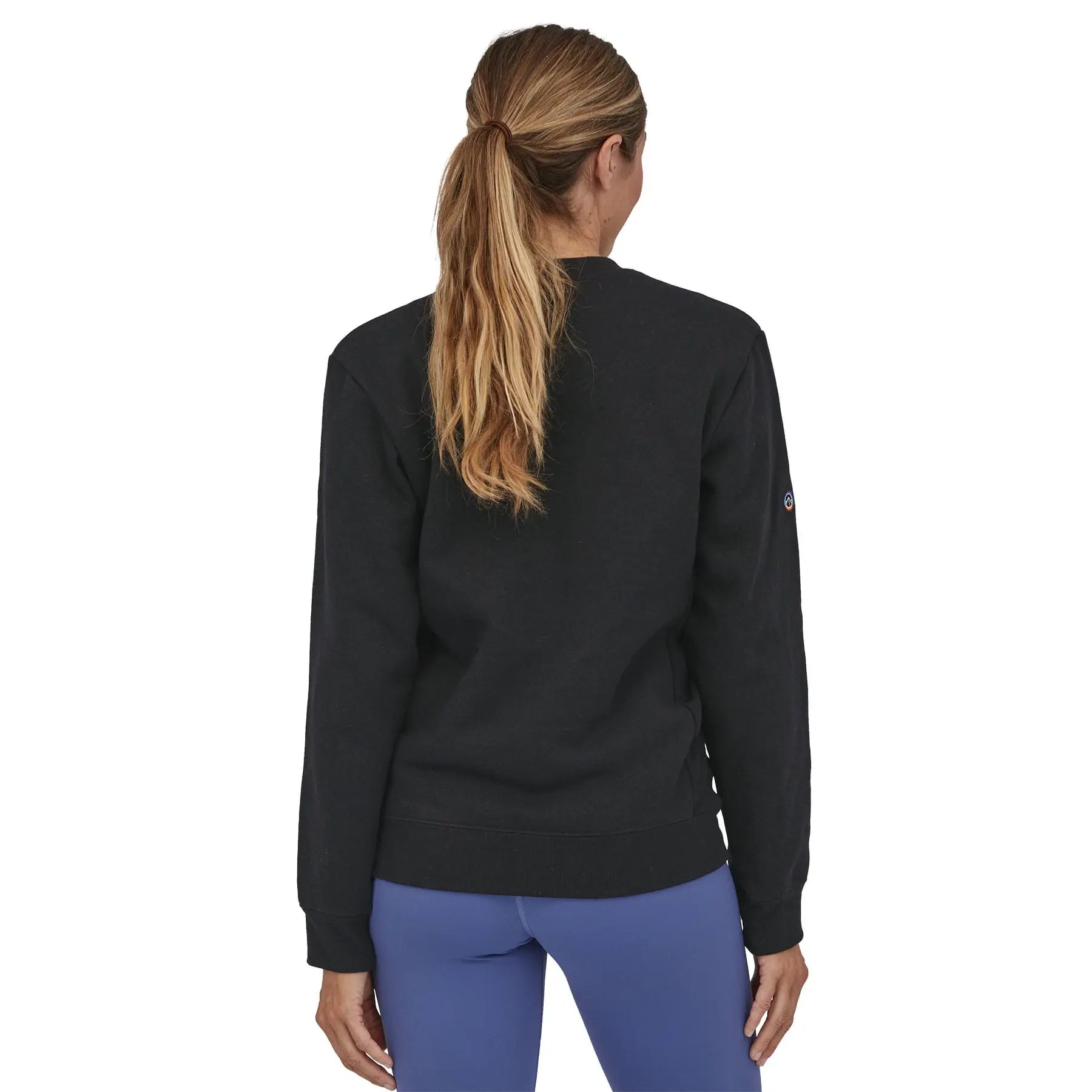 Fitz Roy Icon Uprisal Crew Sweatshirt in Ink Black | Patagonia Bend