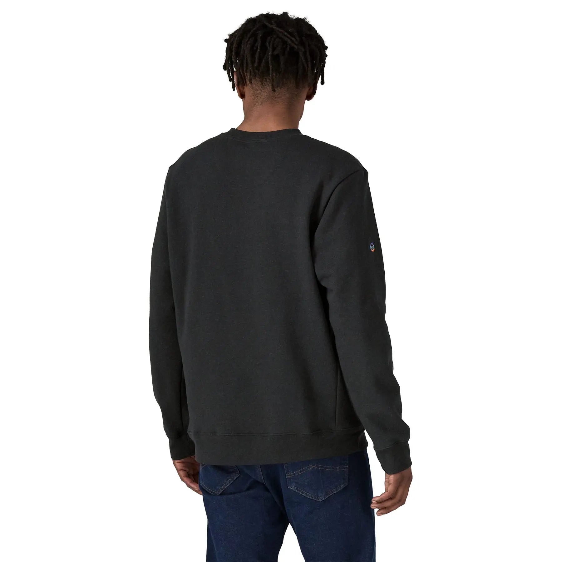 Fitz Roy Icon Uprisal Crew Sweatshirt in Ink Black | Patagonia Bend