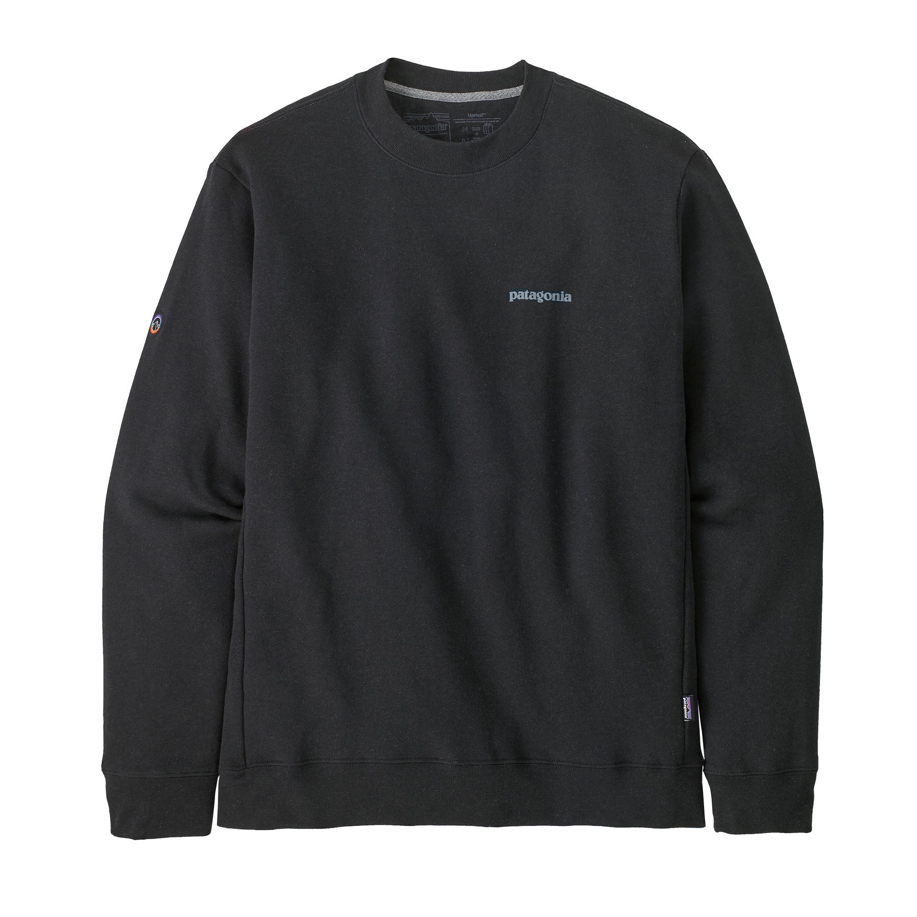 Fitz Roy Icon Uprisal Crew Sweatshirt in Ink Black | Patagonia Bend