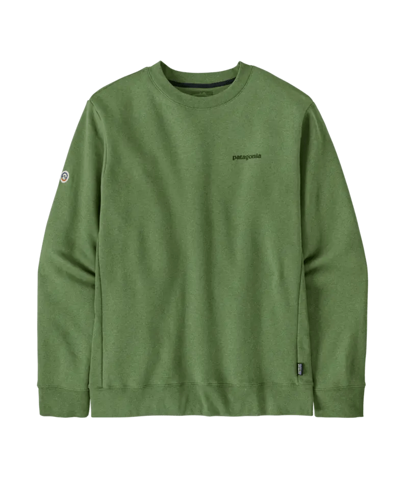 Fitz Roy Icon Uprisal Crew Sweatshirt in Terrain Green | Patagonia Bend