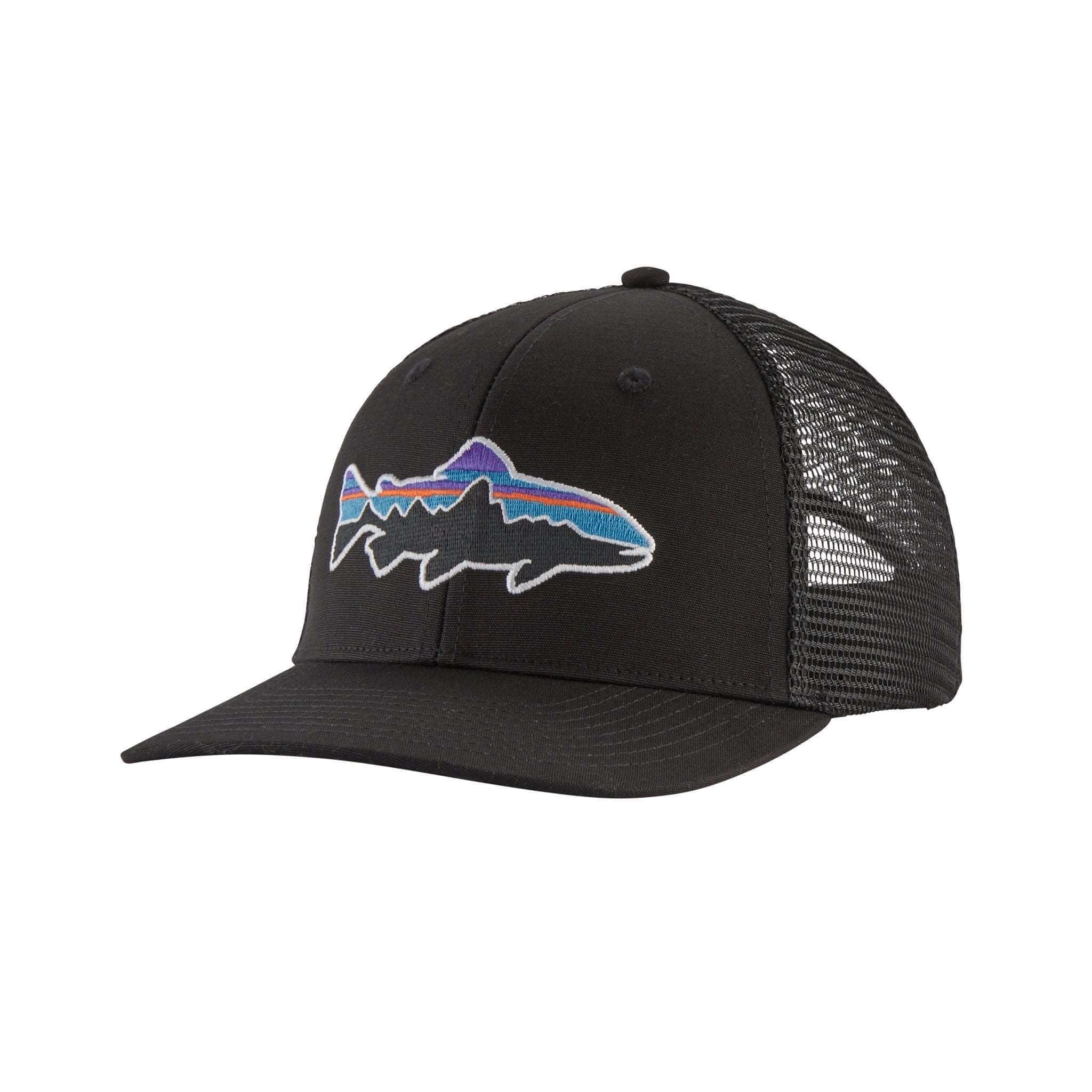 Fitz Roy Trout Trucker Hat in Black | Patagonia Bend