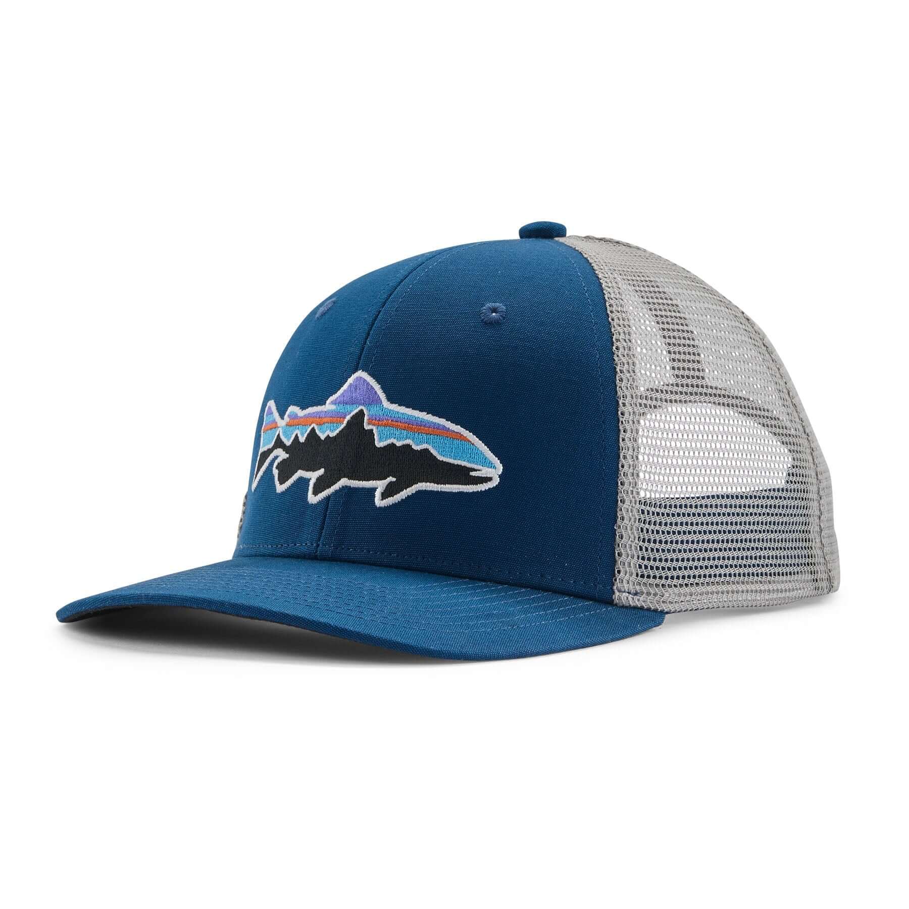 Fitz Roy Trout Trucker Hat in Lagom Blue | Patagonia Bend
