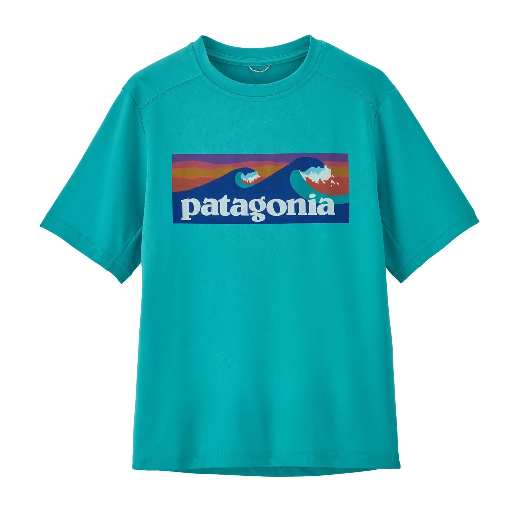 Kids' Capilene® Silkweight T - Shirt in Boardshort Logo: Subtidal Blue | Patagonia Bend