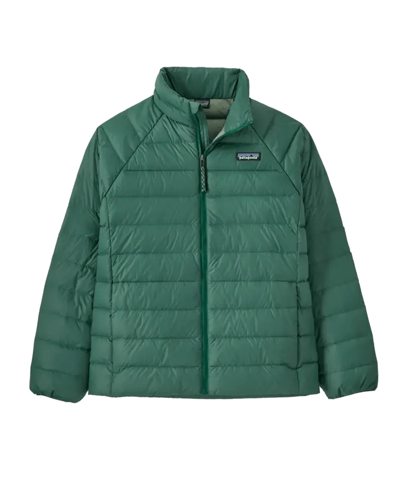 Kids' Down Sweater in Conifer Green | Patagonia Bend