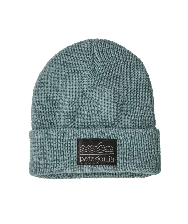 Kids' Logo Beanie in Strata Stencil: Thermal Blue | Patagonia Bend