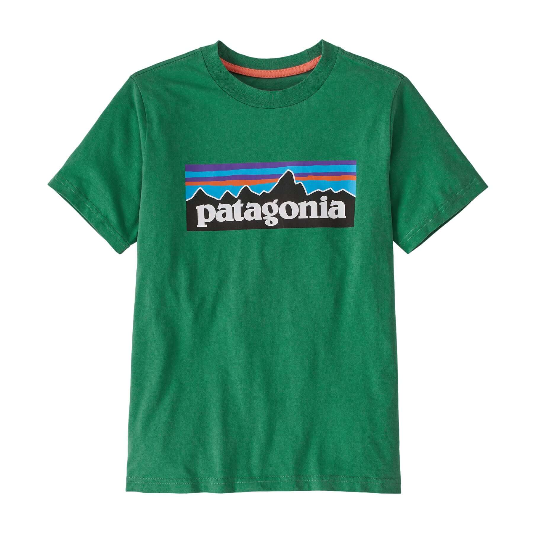 Kids' P - 6 Logo T - Shirt in Gather Green | Patagonia Bend