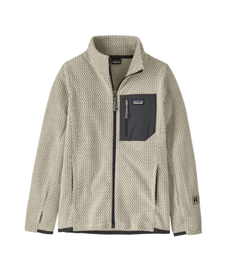 Kids' R1® Air Full - Zip Jacket in Wool White | Patagonia Bend