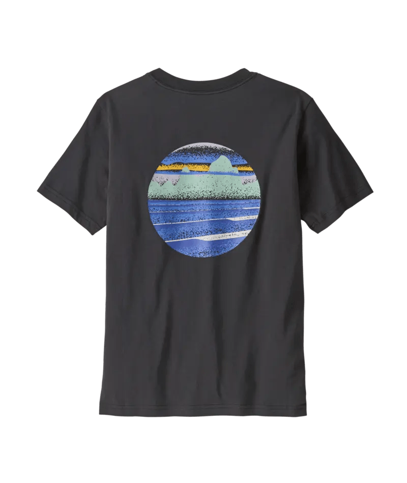 Kid's Skyline Stencil T-Shirt in Ink Black | Patagonia Bend