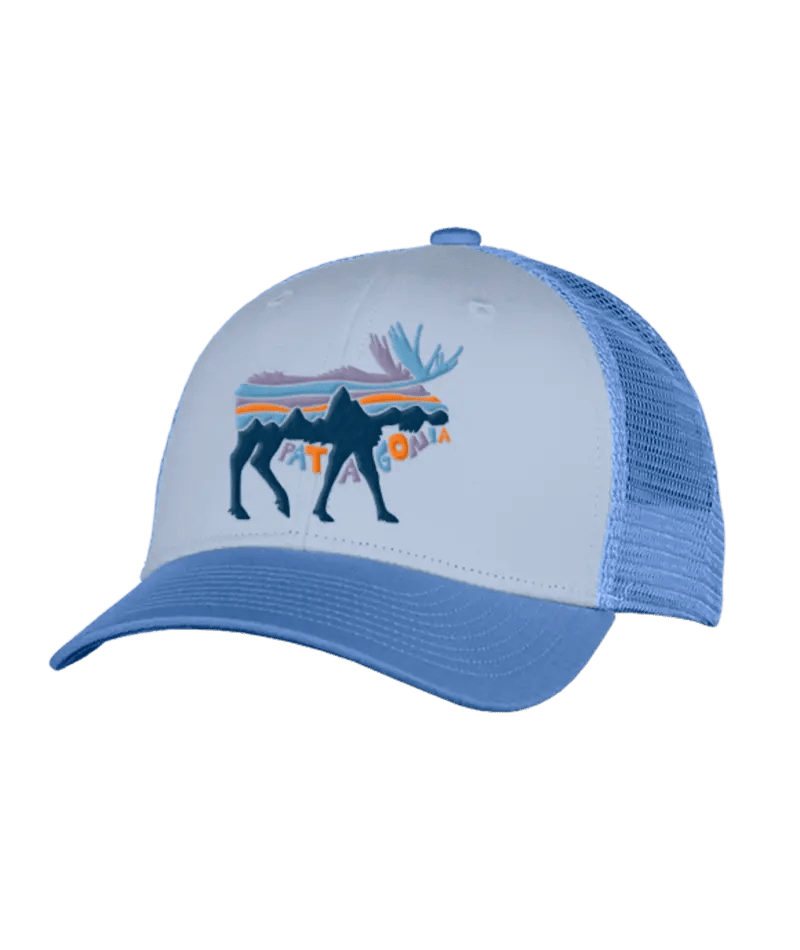 Kid's Trucker Hat in Fitz Roy Moose: Fleck Blue | Patagonia Bend