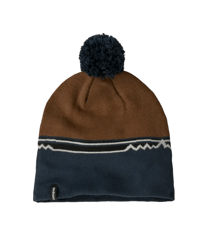 Lightweight Powder Town Beanie in Skyline Block: Shelter Brown | Patagonia Bend