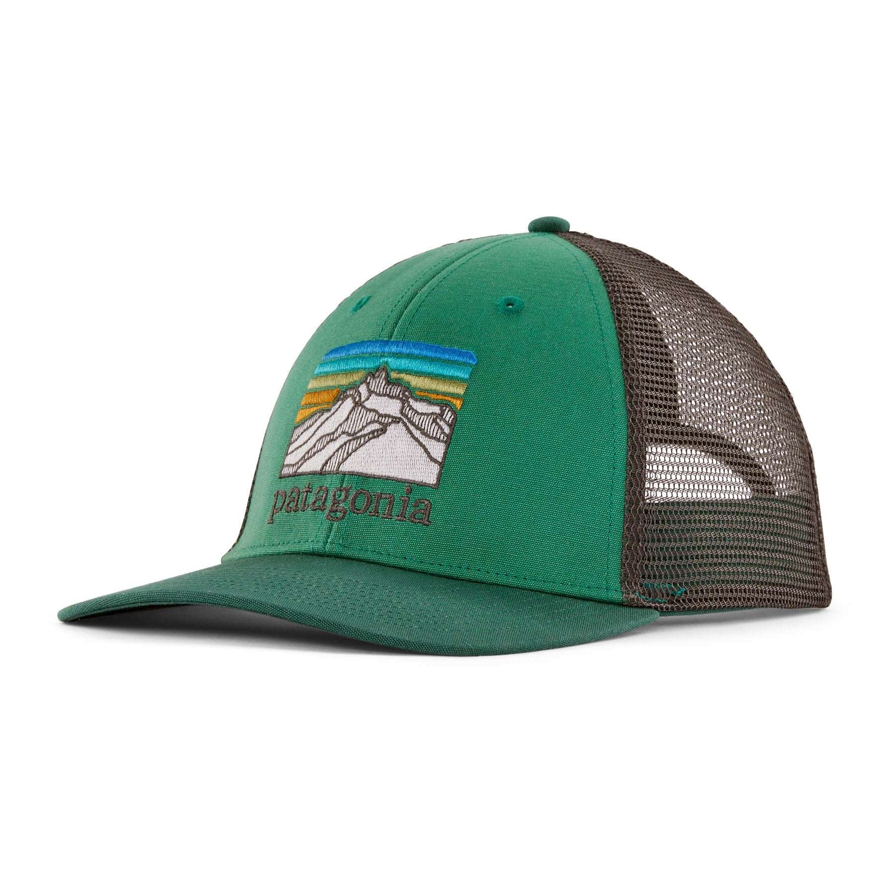 Line Logo Ridge LoPro Trucker Hat in Gather Green | Patagonia Bend