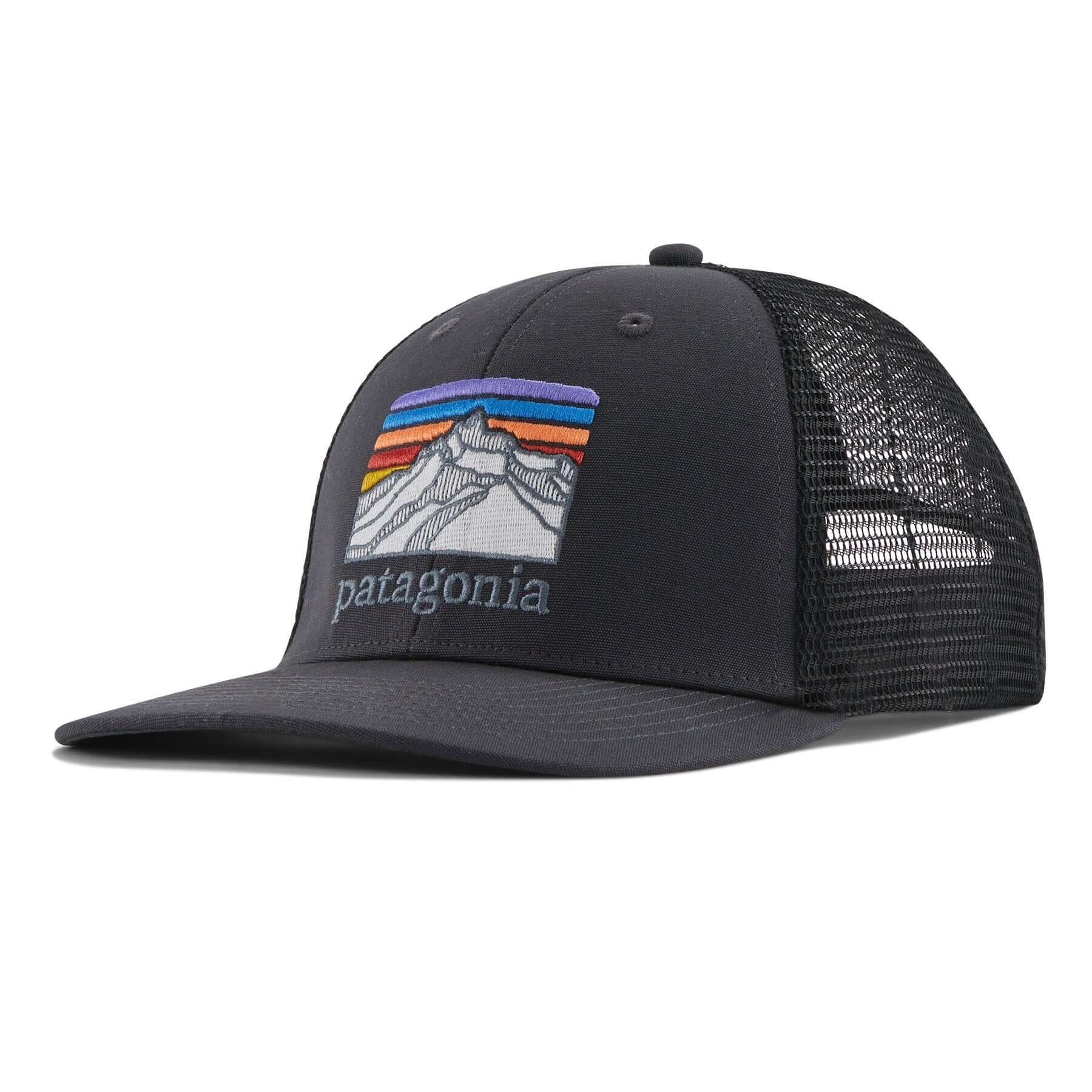 Line Logo Ridge LoPro Trucker Hat in Ink Black | Patagonia Bend