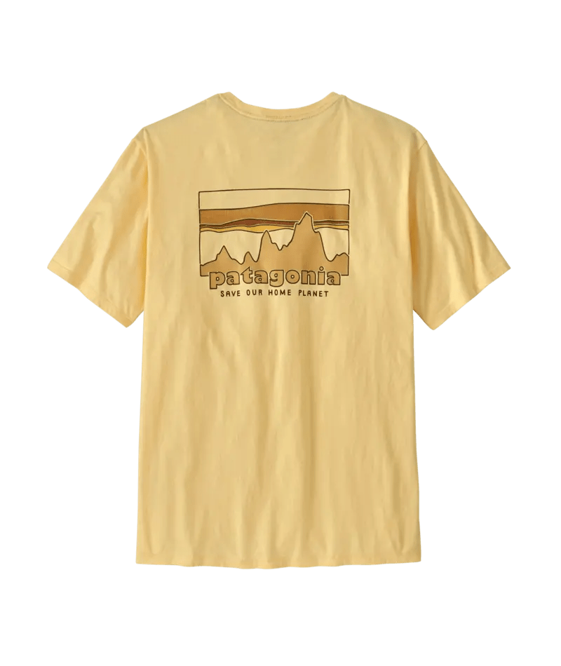 Men's '73 Skyline Organic T-Shirt in Buttercup Yellow | Patagonia Bend