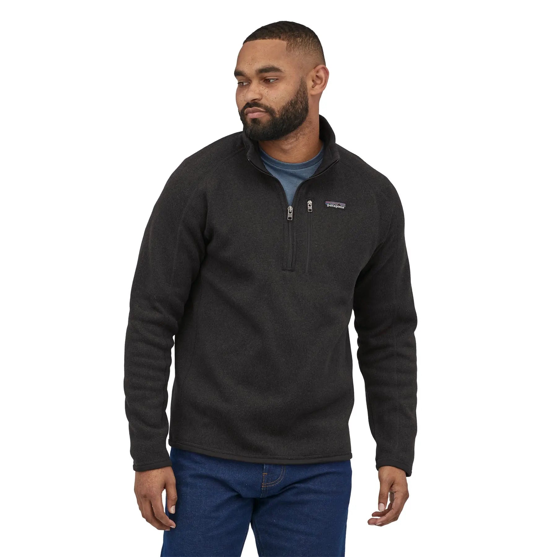 Men's Better Sweater® 1/4 - Zip in Black | Patagonia Bend