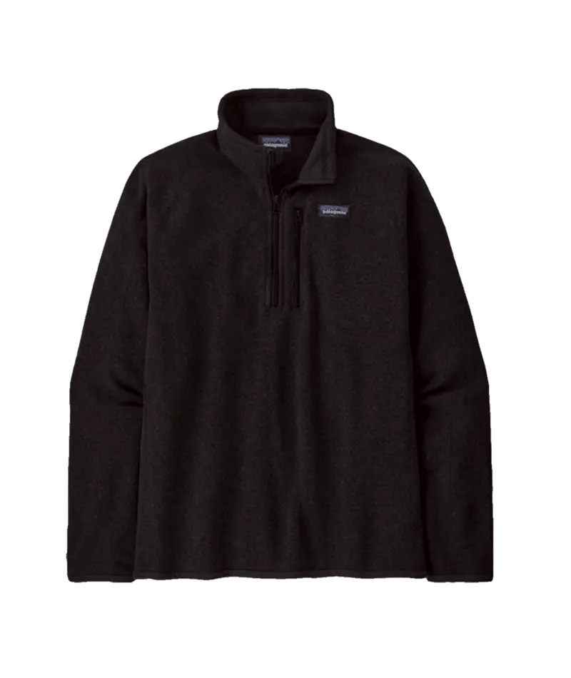 Men's Better Sweater 1/4 Zip in Black | Patagonia Bend