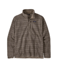 Men's Better Sweater® 1/4 - Zip in Vinyl Stripe: Seabird Grey | Patagonia Bend