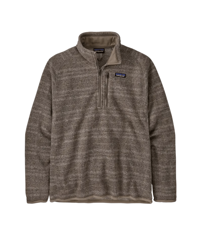 Men's Better Sweater® 1/4 - Zip in Vinyl Stripe: Seabird Grey | Patagonia Bend