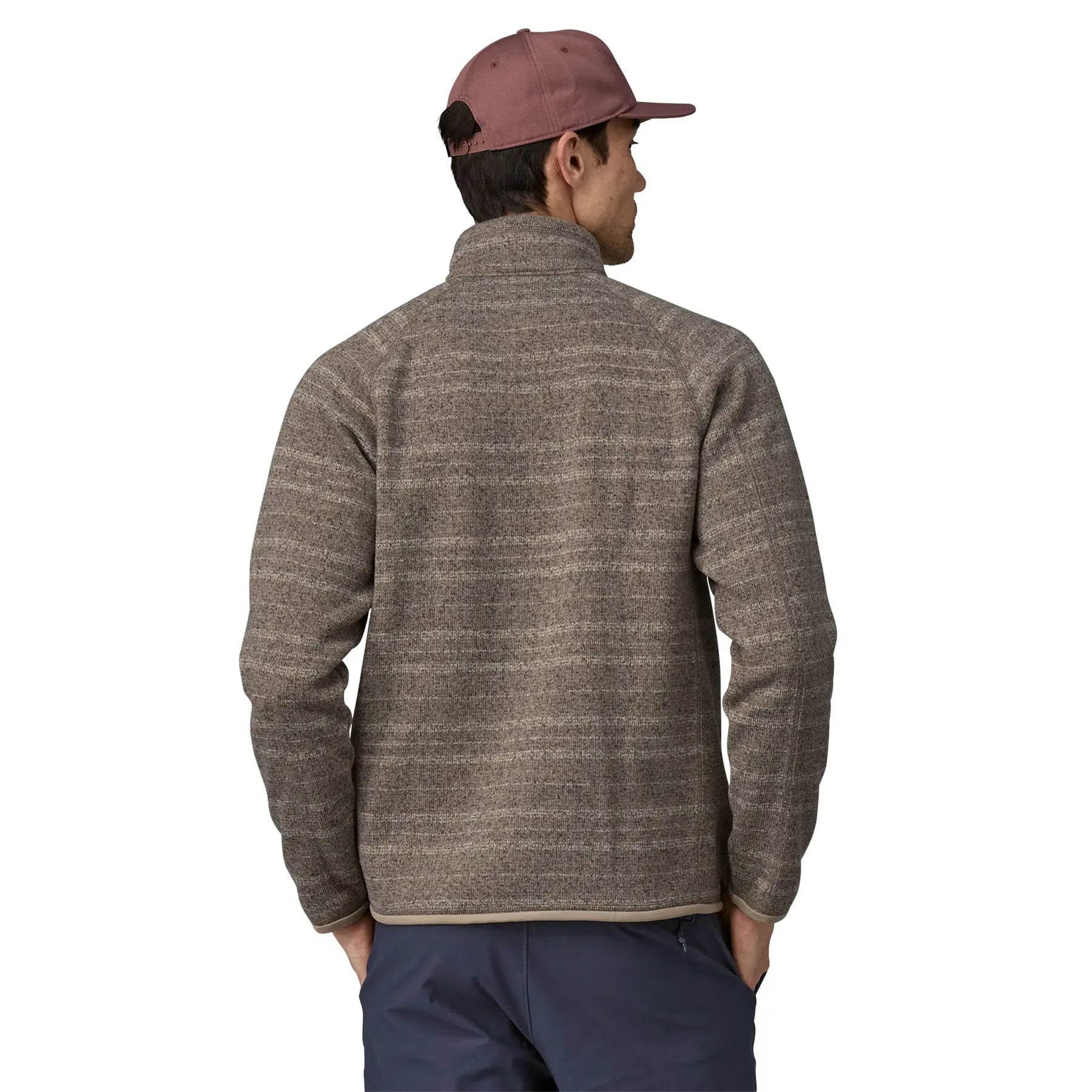 Men's Better Sweater® 1/4 - Zip in Vinyl Stripe: Seabird Grey | Patagonia Bend