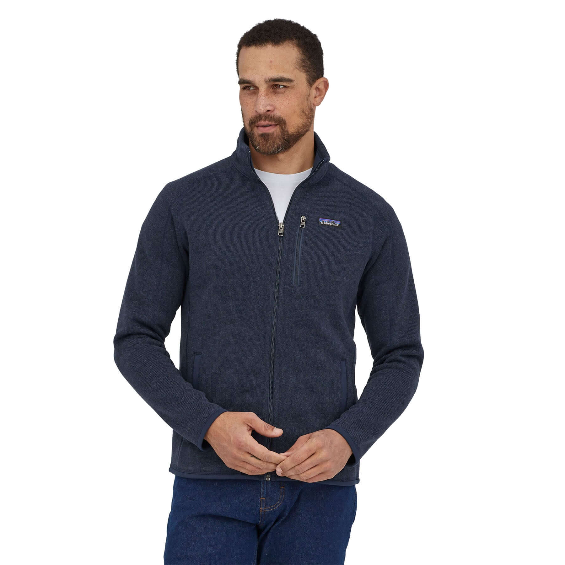 Men's Better Sweater Jacket in NEW NAVY | Patagonia Bend