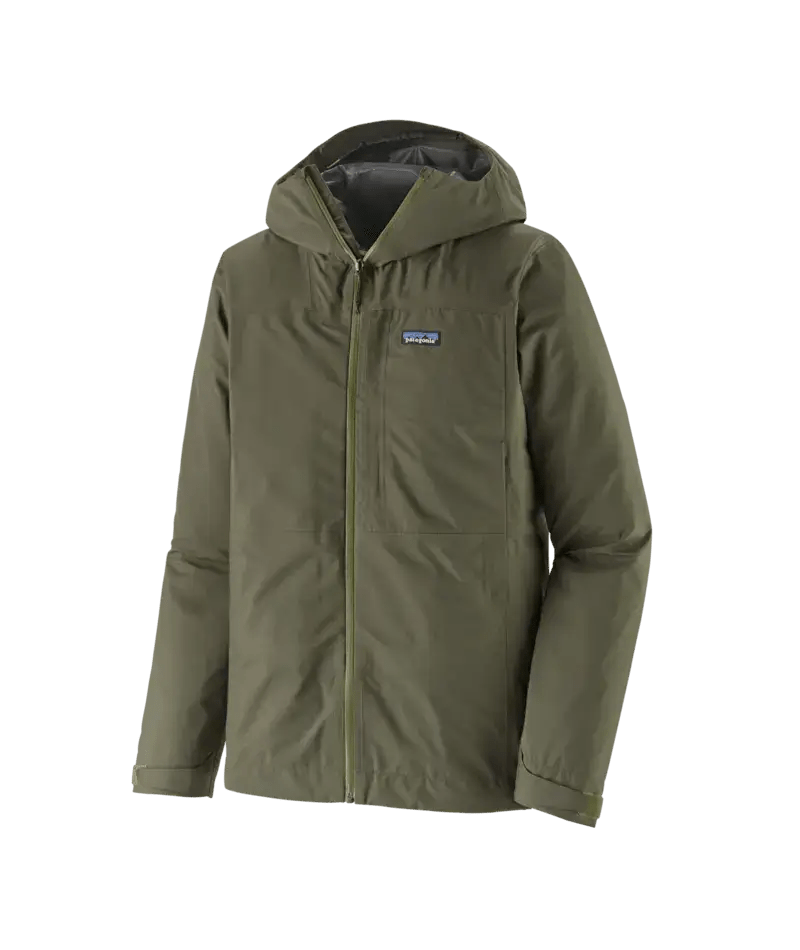 Men's Boulder Fork Rain Jacket in Basin Green | Patagonia Bend