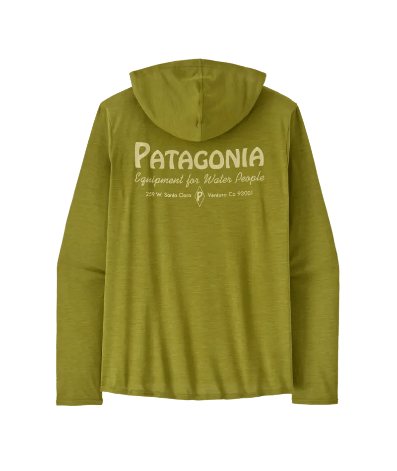 Men's Cap Cool Daily Graphic Hoody in Water People Banner: Graze Green X - Dye | Patagonia Bend