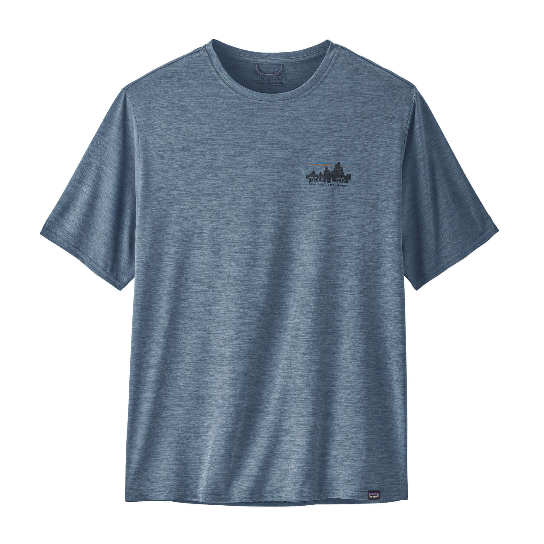 Men's Capilene® Cool Daily Graphic Shirt in 73 Skyline: Utility Blue X - Dye | Patagonia Bend