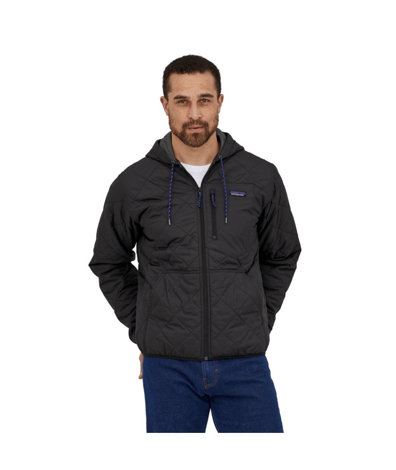 Men's Diamond Quilted Bomber Hoody in BLACK | Patagonia Bend