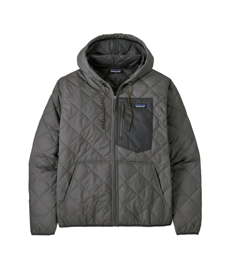 Men's Diamond Quilted Bomber Hoody in Noble Grey | Patagonia Bend