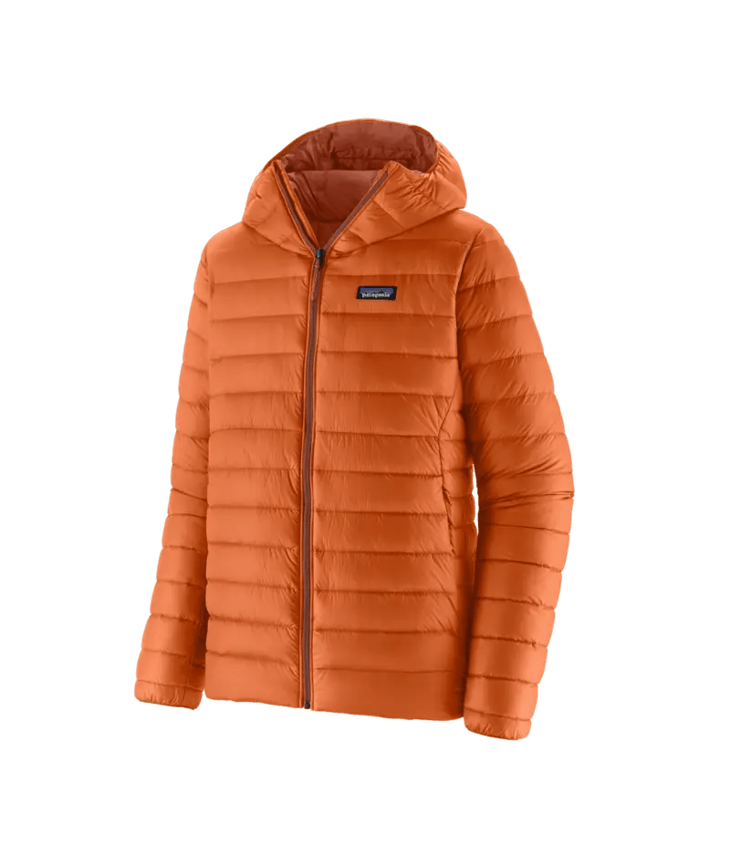 Men's Down Sweater Hoody in Redtail Rust | Patagonia Bend