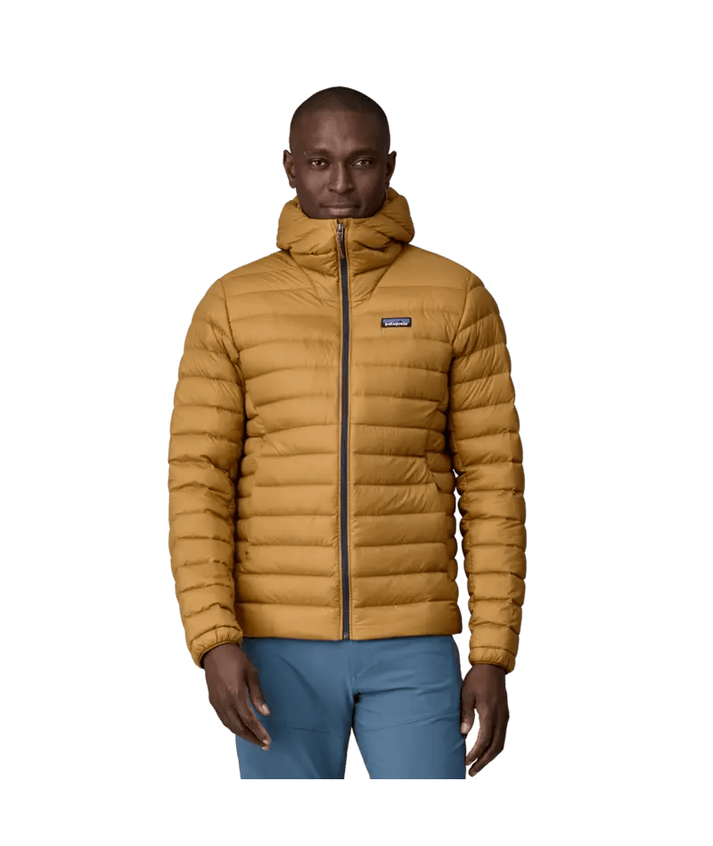 Men's Down Sweater Hoody in Redtail Rust | Patagonia Bend