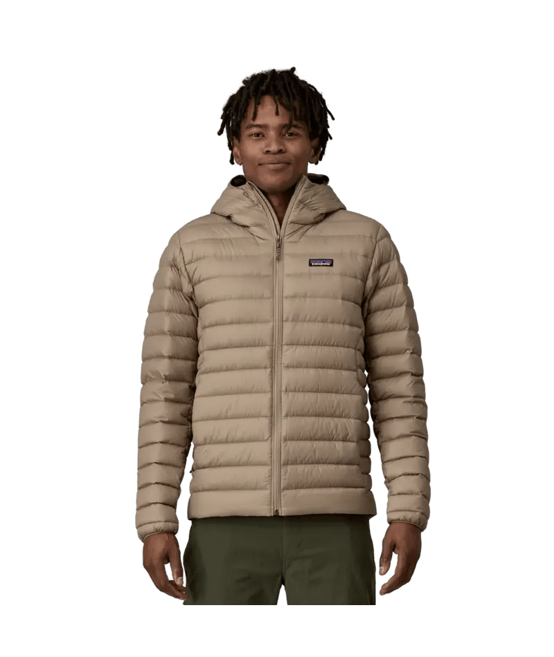 Men's Down Sweater Hoody in Seabird Grey | Patagonia Bend