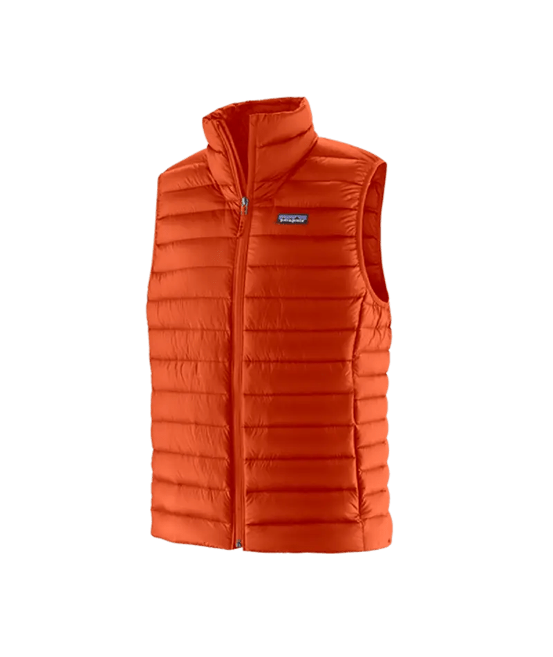 Men's Down Sweater Vest in Pollinator Orange | Patagonia Bend