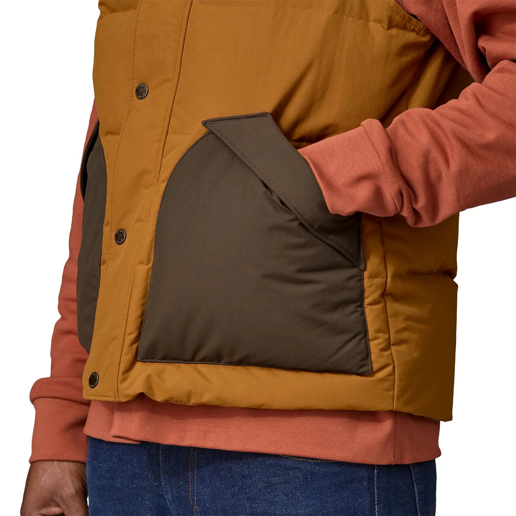 Men's Downdrift Vest in Shelter Brown | Patagonia Bend