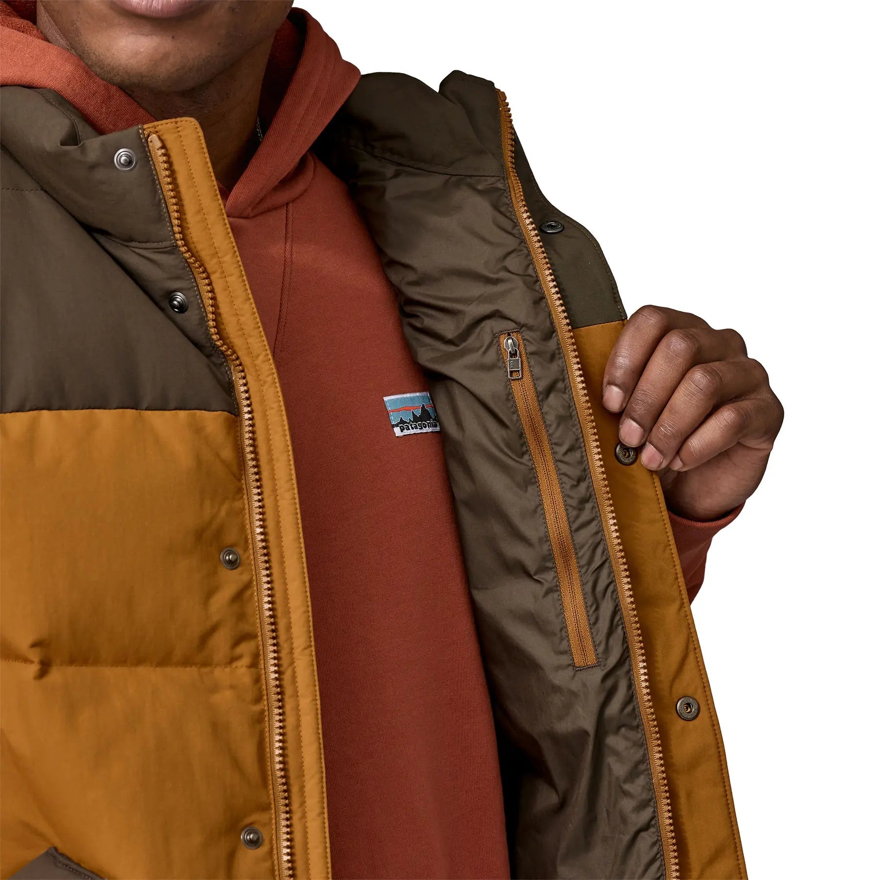 Men's Downdrift Vest in Shelter Brown | Patagonia Bend