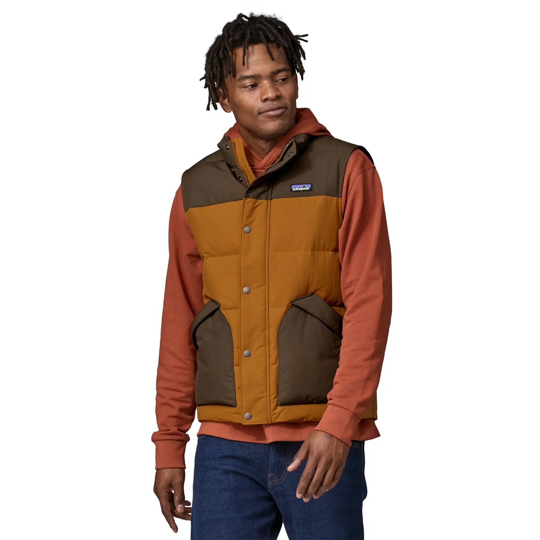 Men's Downdrift Vest in Shelter Brown | Patagonia Bend