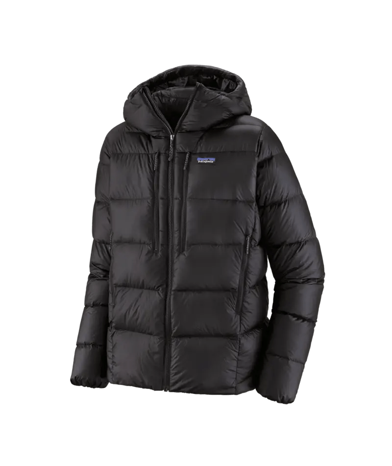 Men's Fitz Roy Down Hoody in Black | Patagonia Bend