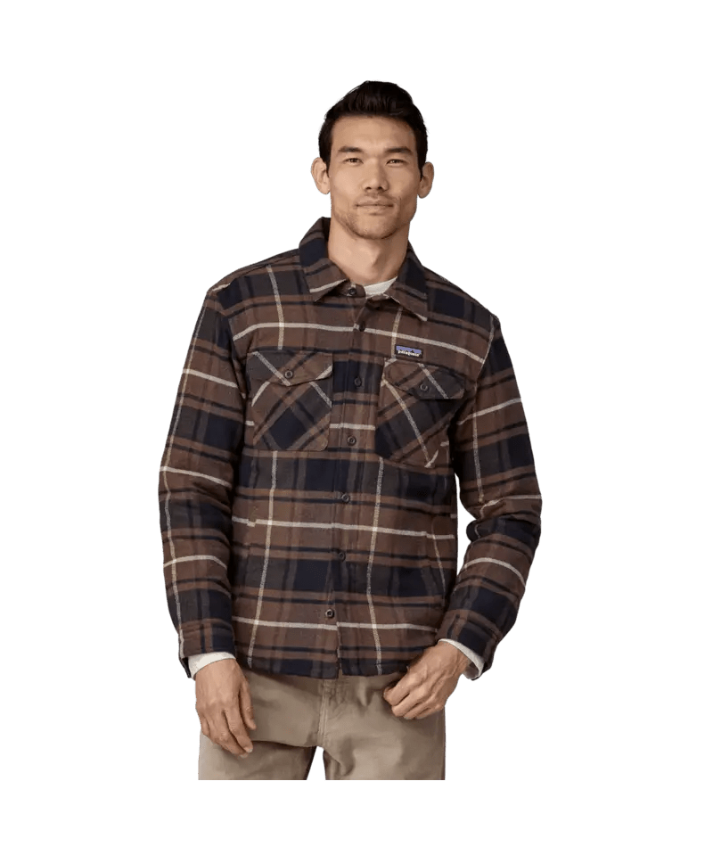 Men's Lightweight Insulated Fjord Flannel Shirt in Outdoor: Molasses Brown | Patagonia Bend