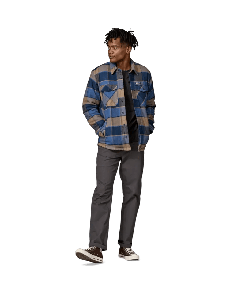 Men's Lightweight Insulated Fjord Flannel Shirt in William: Smolder Blue | Patagonia Bend