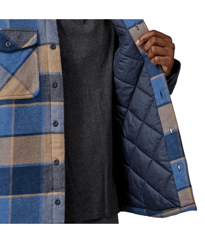 Men's Lightweight Insulated Fjord Flannel Shirt in William: Smolder Blue | Patagonia Bend