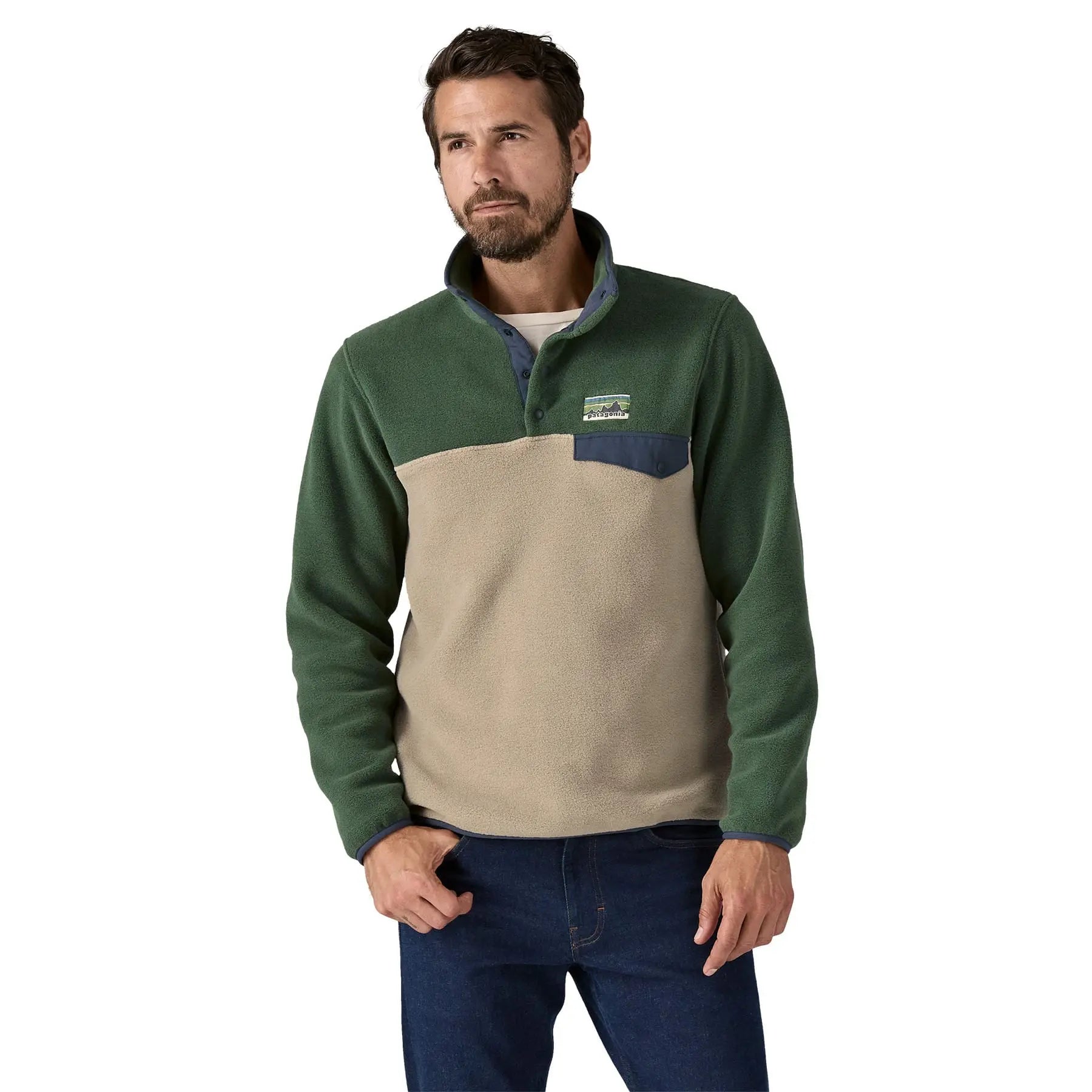 Patagonia men's double sided fleece pullove sale