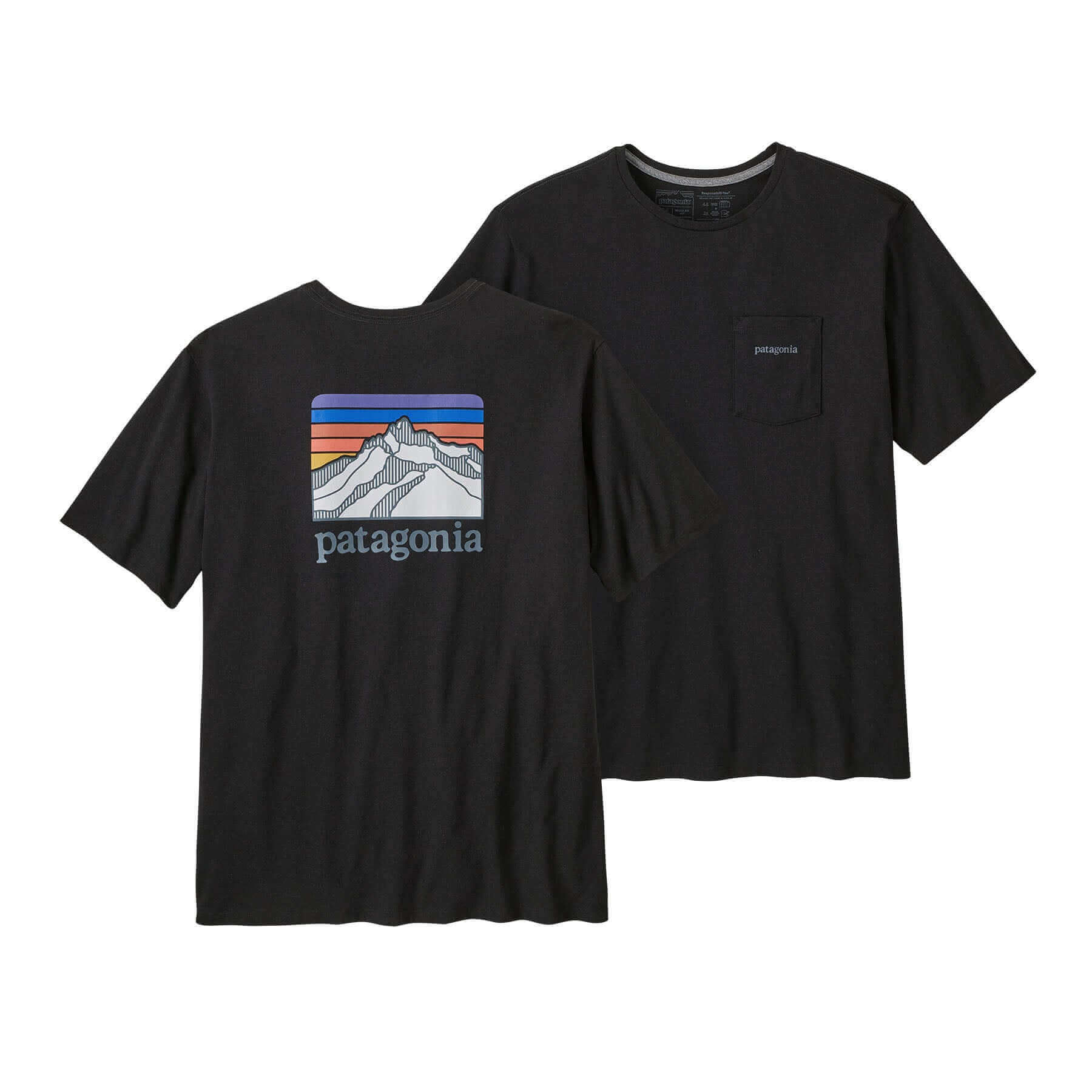 Men's Line Logo Ridge Pocket Responsibili - Tee in Ink Black | Patagonia Bend